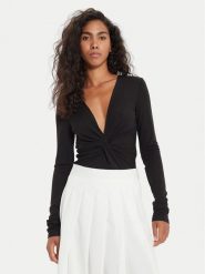 TWINSET Body 241TE2131 Czarny Slim Fit. Czarne body i gorsety Twinset, bez wzorów, z wiskozy. Za 579.99 zł.