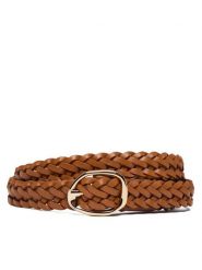 Tommy Hilfiger Pasek Th Sculpt 2.0 Woven AW0AW18696 Brązowy. Brązowe paski damskie Tommy Hilfiger, bez wzorów, ze skóry. Za 249.99 zł.