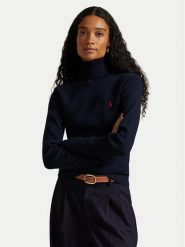 Polo Ralph Lauren Golf 211959287001 Granatowy Regular Fit. Niebieskie golfy damskie Polo Ralph Lauren, xxl, bez wzorów, z bawełny, bez ramiączek. Za 949.99 zł.