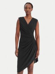 KARL LAGERFELD Sukienka koktajlowa B1W13030 Czarny Slim Fit. Czarne sukienki damskie KARL LAGERFELD, bez wzorów, z syntetyku, wizytowe, bez ramiączek. Za 1,099.00 zł.