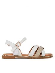 Tommy Hilfiger Sandały T3A2-33779-0273X M Biały. Białe sandały dziewczęce Tommy Hilfiger, ze skóry, bez obcasa, bez zapięcia. Za 199.99 zł.