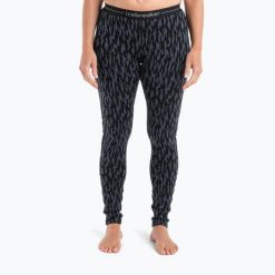 Spodnie termoaktywne damskie icebreaker Merino 260 Vertex Leggings Glacial Camo. Czarne spodnie sportowe damskie Icebreaker, bez wzorów, narciarskie. Za 359.99 zł.