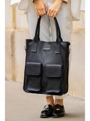 Victor & Hugo Paris Skórzany shopper bag "Noa" w kolorze czarnym - 34 x 38 x 11 cm rozmiar: onesize. Czarne shopper bag Victor & Hugo Paris, bez wzorów, z materiału, na ramię, bez dodatków. Za 353.27 zł.