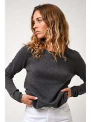 AUTHENTIC CASHMERE Kaszmirowy sweter "Epéna" w kolorze antracytowym rozmiar: XXL. Czarne swetry klasyczne damskie AUTHENTIC CASHMERE, xxl, z kaszmiru, bez kołnierzyka. Za 347.99 zł.