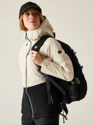 Regatta Kurtka przejściowa "Highton Stretch" w kolorze kremowo-czarnym rozmiar: 34. Brązowe kurtki damskie Regatta, bez wzorów, bez kaptura. Za 260.99 zł.