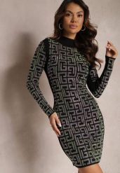 Czarna Sukienka Mini Ozdobiona Mozaikowym Motywem i Cyrkoniami Dormana. Czarne sukienki damskie Renee, bez wzorów, eleganckie, bez ramiączek. W wyprzedaży za 167.99 zł.