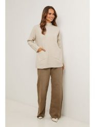 Soft Cashmere Sweter w kolorze beżowym rozmiar: 38/40. Brązowe swetry klasyczne damskie Soft Cashmere, z kaszmiru, bez kołnierzyka. Za 152.99 zł.