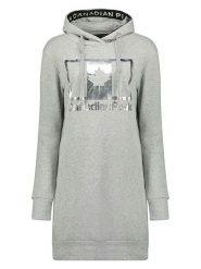 Canadian Peak Sukienka dresowa w kolorze szarym rozmiar: S. Szare sukienki damskie Canadian Peak, bez wzorów, z dresówki, bez ramiączek. Za 104.99 zł.