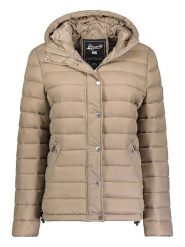 Geographical Norway Kurtka pikowana "Bubulle" w kolorze beżowym rozmiar: L. Brązowe kurtki damskie Geographical Norway, l, bez wzorów, bez kaptura. Za 236.05 zł.