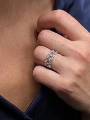 OR Carats Złoty pierścionek z kamieniami szlachetnymi rozmiar: 54. Niebieskie pierścionki damskie OR Carats, z topazem, złote. Za 964.11 zł.