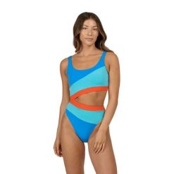 Damski kostium kąpielowy 1-częściowy Salty Crew Break. Niebieskie stroje jednoczęściowe SALTY CREW, bez wzorów. Za 419.50 zł.