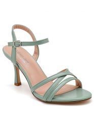 Sixth Sens Sandały w kolorze miętowym na szpilce rozmiar: 37. Zielone sandały damskie Sixth Sens, bez wzorów, z otwartym noskiem, bez obcasa, na koturnie, bez zapięcia. Za 104.99 zł.