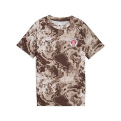 Młodzieżowa koszulka przedmeczowa FC St. Pauli PUMA Espresso Brown White. Biała bluzki damskie Puma, m, bez wzorów, młodzieżowe, bez kołnierzyka, bez ramiączek. Za 269.00 zł.