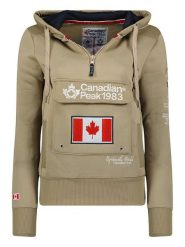 Canadian Peak Bluza "Gyrelle" w kolorze beżowym rozmiar: XL. Brązowe bluzy damskie Canadian Peak, xl, z aplikacjami, z bawełny, z kapturem. Za 165.99 zł.
