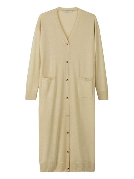 Hessnatur Wełniany kardigan w kolorze żółtym rozmiar: M. Żółte kardigany damskie hessnatur, m, bez wzorów, z wełny. Za 242.13 zł.