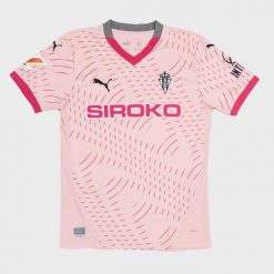 Oficjalna koszulka piłkarska Puma Real Sporting dla dorosłych sezon 2024-25 sp. Czerwone bluzki damskie Puma, xl, bez wzorów, bez kołnierzyka, bez ramiączek. W wyprzedaży za 205.95 zł.