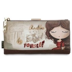 Brązowy Damski Portfel Anekke Muse. Brązowe portfele damskie Anekke, bez wzorów. Za 199.00 zł.