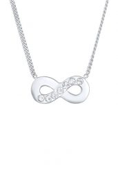 Elli Damski wisior Infinity symbol nieskończoności z kryształami w srebrze próby 925 sterling silver Naszyjniki 1 ct. Szare naszyjniki damskie Elli, srebrne. Za 152.14 zł.