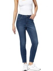 Heine Dżinsy - Slim fit - w kolorze granatowym rozmiar: 34. Niebieskie jeansy damskie Heine, z podwyższonym stanem. Za 74.63 zł.