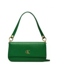 Calvin Klein Torebka Minimal Monogram Shoulder Pouch LV04K3161G Zielony. Zielone torebki klasyczne damskie Calvin Klein, ze skóry, bez dodatków. Za 379.99 zł.