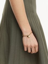 Guess Bransoletka JUBB05 217JW Złoty. Żółte bransoletki damskie Guess, metalowe. Za 229.99 zł.