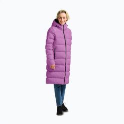 Płaszcz puchowy damski Jack Wolfskin Frozen Palace Coat. Czerwone płaszcze damskie Jack Wolfskin, na zimę, l, bez wzorów, z materiału, bez kaptura. Za 1,439.00 zł.