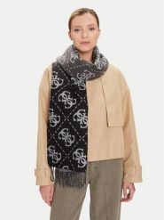 Guess Szalik AM9561POL03 Szary. Szare szaliki damskie Guess, z aplikacjami, z materiału. Za 239.99 zł.