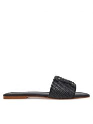 Marciano Guess Klapki 5GGZ39 7329A Czarny. Czarne klapki damskie Marciano Guess, z aplikacjami, ze skóry, bez obcasa, bez zapięcia. Za 539.99 zł.