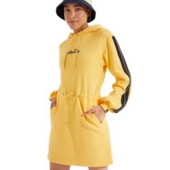 Bluza turystyczna sukienka damska Ellesse Siccus Dress. Żółte bluzy damskie Ellesse, s, bez wzorów, z bawełny, bez kaptura. Za 144.00 zł.