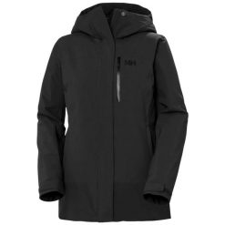 Damska kurtka narciarska z kapturem Helly Hansen Snowplay. Czarne kurtki damskie Helly Hansen, bez wzorów, z kapturem. Za 1,350.75 zł.