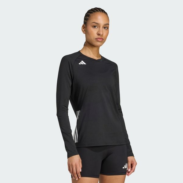 Koszulka HILO Long Sleeve Volleyball. Czarne koszulki damskie Adidas, l, bez wzorów, bez kołnierzyka, bez ramiączek. Za 179.00 zł.