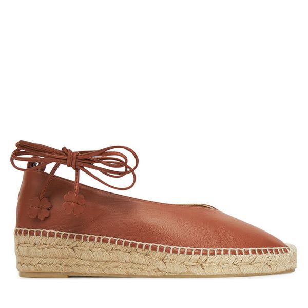 Espadryle Castañer. Brązowe espadryle damskie Castañer, bez wzorów, bez obcasa. Za 619.99 zł.
