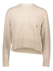 Napapijri Sweter w kolorze beżowym rozmiar: XL. Brązowe swetry klasyczne damskie Napapijri, xl, bez kołnierzyka. Za 281.10 zł.