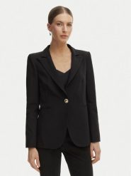 Rinascimento Marynarka CFC0128640003 Czarny Regular Fit. Czarne marynarki i żakiety damskie Rinascimento, s, bez wzorów, z syntetyku. Za 699.99 zł.