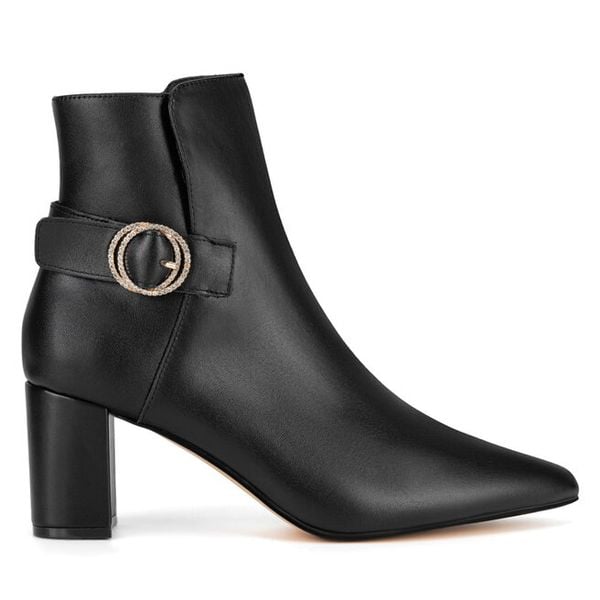 Botki Sergio Bardi. Czarne botki damskie Sergio Bardi, bez obcasa, na słupku, bez zapięcia. Za 349.99 zł.