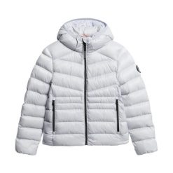 Damska ocieplana kurtka puchowa Superdry Fuji Quilt. Czarne kurtki damskie Superdry, na zimę, xs, bez wzorów, z materiału, bez kaptura. Za 520.50 zł.