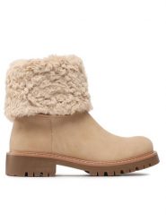 Jenny Fairy Trapery WS5628-08 Beżowy. Brązowe trapery damskie Jenny Fairy, ze skóry, bez zapięcia. Za 179.99 zł.