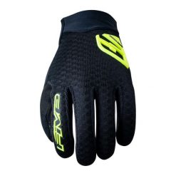 Rękawice XR-AIR - CZARNE/FLUO-ŻÓŁTE - L/10. Czarne rękawiczki damskie FIVE GLOVES, bez wzorów, z tkaniny. Za 95.00 zł.