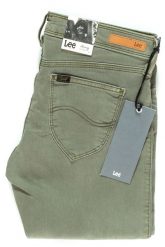 JEANSY DAMSKIE LEE TOXEY GREEN L527BF91 OUTLET. Zielone jeansy damskie Lee, z obniżonym stanem. Za 99.99 zł.