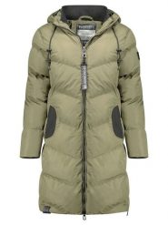 Geographical Norway Płaszcz zimowy "Bonus" w kolorze khaki rozmiar: XXL. Brązowe płaszcze damskie Geographical Norway, na zimę, xxl, bez wzorów, z puchu, bez kaptura. Za 367.22 zł.