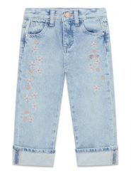 Guess Jeansy K6GA02 D45E0 Niebieski Relaxed Fit. Niebieskie jeansy dziewczęce Guess, z aplikacjami, z bawełny. Za 214.99 zł.