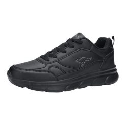 Buty damskie KangaROOS K-CR Adina. Czarne obuwie trekkingowe damskie KangaROOS, z materiału, bez zapięcia. Za 179.99 zł.