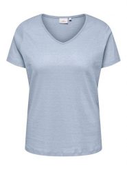 ONLY Carmakoma Koszulka w kolorze błękitnym rozmiar: XL-54. Niebieskie bluzki damskie Only Carmakoma, xl, bez wzorów, bez kołnierzyka, bez ramiączek. Za 57.06 zł.