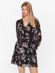 DKNY Sukienka codzienna DD3FI583 Czarny Regular Fit. Czarne sukienki damskie DKNY, bez wzorów, z syntetyku, bez ramiączek. Za 409.99 zł.