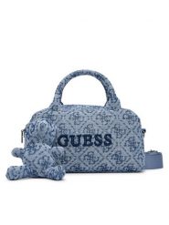 Guess Torebka V6YZ05 K4470 Niebieski. Niebieskie kuferki damskie Guess, z aplikacjami, z materiału, bez dodatków. Za 344.99 zł.