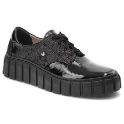 Czarne Sneakersy Lemar Codzienne Buty Damskie. Czarne obuwie sportowe damskie Lemar, na wiosnę, z materiału, bez zapięcia. Za 279.00 zł.