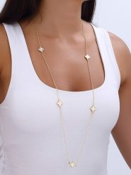 Luja Bijoux Pozłacany naszyjnik z elementem ozdobnym rozmiar: onesize. Żółte naszyjniki damskie Luja Bijoux, metalowe. Za 114.17 zł.
