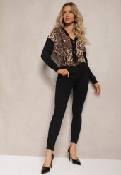 Czarne Jeansy z Efektem Push-Up Skinny Fortoria. Czarne jeansy damskie Renee, bez wzorów, z jeansu. Za 69.99 zł.