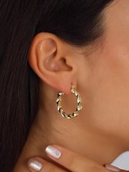 Nakkash Pozłacane kolczyki-kreole rozmiar: onesize. Żółte kolczyki damskie Nakkash, pozłacane. Za 52.30 zł.