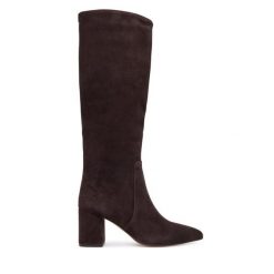 Kozaki TWINSET. Czarne kozaki damskie Twinset, bez obcasa, na słupku, bez zapięcia. Za 1,679.00 zł.